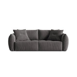 Bloom 3-Sitzer Sofa mit Schlaffunktion und Bettkasten aus Samt in Dunkelgrau (Casino Graphite), 250x108 cm von Micadoni – Bild 1