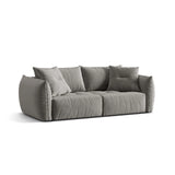 Bloom 3-Sitzer Sofa mit Schlaffunktion und Bettkasten aus Samt in Grau (Casino Stone), 250x108 cm von Micadoni – Bild 5