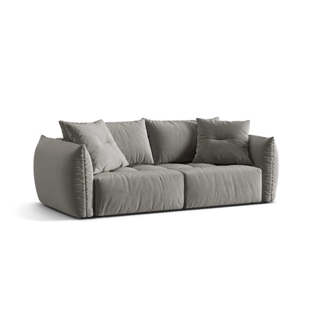 Bloom 3-Sitzer Sofa mit Schlaffunktion und Bettkasten aus Samt in Grau (Casino Stone), 250x108 cm von Micadoni – Bild 5