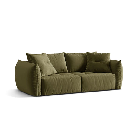 Bloom 3-Sitzer Sofa mit Schlaffunktion und Bettkasten aus Samt in Light Green (Casino Forest), 250x108 cm von Micadoni – Bild 5