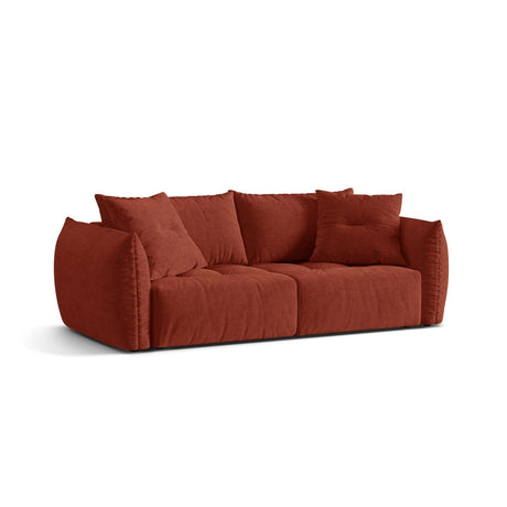 Bloom 3-Sitzer Sofa mit Schlaffunktion und Bettkasten aus Strukturierter Stoff in Auburn (Wind 52), 250x108 cm von Micadoni – Bild 4