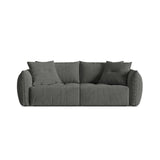 Bloom 3-Sitzer Sofa mit Schlaffunktion und Bettkasten aus Strukturierter Stoff in Dunkelgrau (Wind 89), 250x108 cm von Micadoni – Bild 1