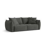 Bloom 3-Sitzer Sofa mit Schlaffunktion und Bettkasten aus Strukturierter Stoff in Dunkelgrau (Wind 89), 250x108 cm von Micadoni – Bild 4