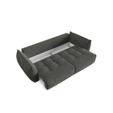 Bloom 3-Sitzer Sofa mit Schlaffunktion und Bettkasten aus Strukturierter Stoff in Dunkelgrau (Wind 89), 250x108 cm von Micadoni – Bild 5