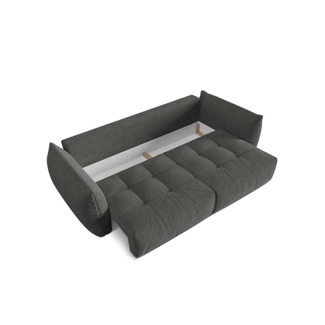 Bloom 3-Sitzer Sofa mit Schlaffunktion und Bettkasten aus Strukturierter Stoff in Dunkelgrau (Wind 89), 250x108 cm von Micadoni – Bild 5