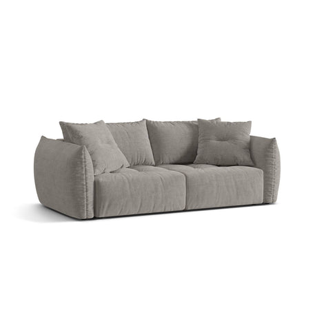 Bloom 3-Sitzer Sofa mit Schlaffunktion und Bettkasten aus Strukturierter Stoff in Hellgrau (Wind 84), 250x108 cm von Micadoni – Bild 4