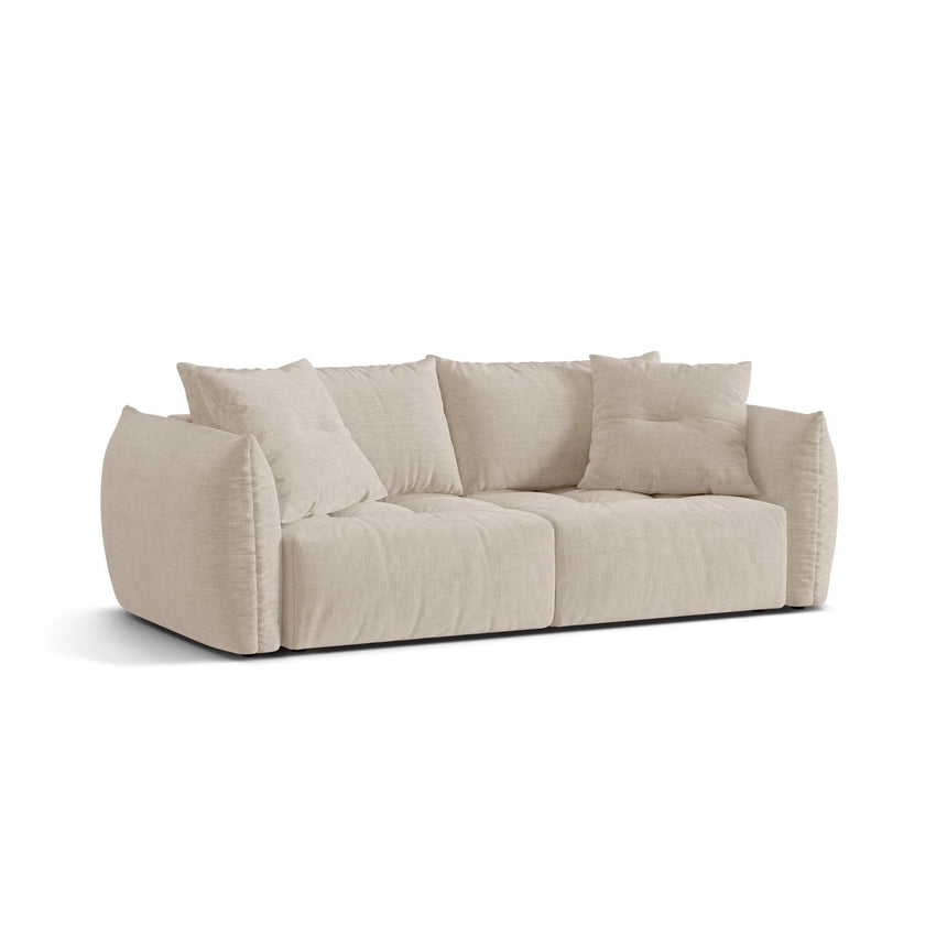 Bloom 3-Sitzer Sofa mit Schlaffunktion und Bettkasten aus Strukturierter Stoff in Leichtes Beige (Wind 05), 250x108 cm von Micadoni – Bild 4