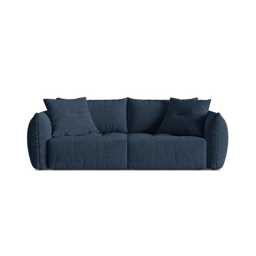 Bloom 3-Sitzer Sofa mit Schlaffunktion und Bettkasten aus Strukturierter Stoff in Marineblau (Wind 77), 250x108 cm von Micadoni – Bild 1
