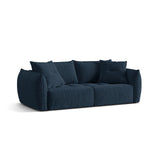 Bloom 3-Sitzer Sofa mit Schlaffunktion und Bettkasten aus Strukturierter Stoff in Marineblau (Wind 77), 250x108 cm von Micadoni – Bild 4