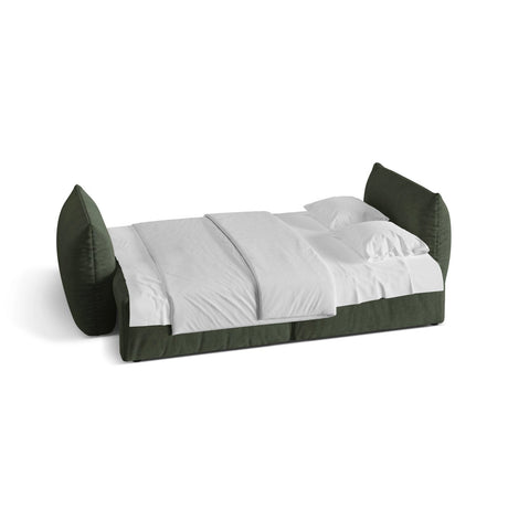 Bloom 3-Sitzer Sofa mit Schlaffunktion und Bettkasten aus Strukturierter Stoff in Moss Green (Wind 75), 250x108 cm von Micadoni – Bild 3