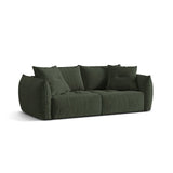 Bloom 3-Sitzer Sofa mit Schlaffunktion und Bettkasten aus Strukturierter Stoff in Moss Green (Wind 75), 250x108 cm von Micadoni – Bild 4