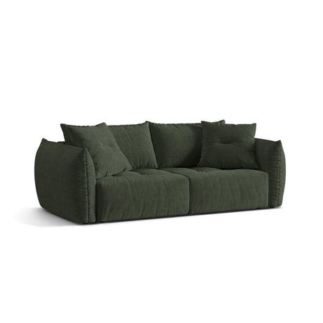 Bloom 3-Sitzer Sofa mit Schlaffunktion und Bettkasten aus Strukturierter Stoff in Moss Green (Wind 75), 250x108 cm von Micadoni – Bild 4