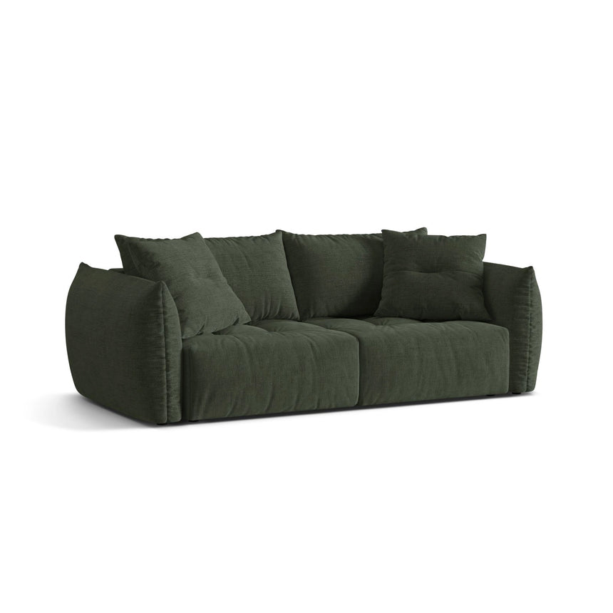 Bloom 3-Sitzer Sofa mit Schlaffunktion und Bettkasten aus Strukturierter Stoff in Moss Green (Wind 75), 250x108 cm von Micadoni – Bild 4