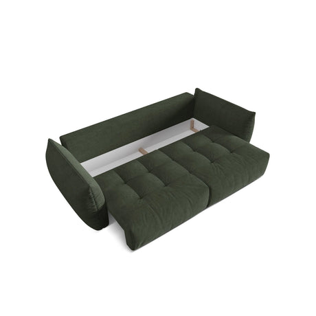 Bloom 3-Sitzer Sofa mit Schlaffunktion und Bettkasten aus Strukturierter Stoff in Moss Green (Wind 75), 250x108 cm von Micadoni – Bild 5