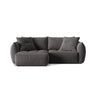 Bloom Modulares 3-Sitzer Ecksofa mit Schlaffunktion und Bettkasten, Linke Seite, aus Samt in Dunkelgrau (Casino Graphite), 250x152 cm von Micadoni – Bild 1