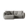 Bloom Modulares 3-Sitzer Ecksofa mit Schlaffunktion und Bettkasten, Linke Seite, aus Samt in Grau (Casino Stone), 250x152 cm von Micadoni – Bild 1
