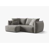 Bloom Modulares 3-Sitzer Ecksofa mit Schlaffunktion und Bettkasten, Linke Seite, aus Samt in Grau (Casino Stone), 250x152 cm von Micadoni – Bild 5