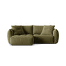 Bloom Modulares 3-Sitzer Ecksofa mit Schlaffunktion und Bettkasten, Linke Seite, aus Samt in Hellgrün (Casino Forest), 250x152 cm von Micadoni – Bild 1