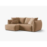 Bloom Modulares 3-Sitzer Ecksofa mit Schlaffunktion und Bettkasten, Linke Seite, aus Samt in Sand (Casino Lion), 250x152 cm von Micadoni – Bild 5