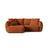 Bloom Modulares 3-Sitzer Ecksofa mit Schlaffunktion und Bettkasten, Linke Seite, aus Samt in Terrakotta (Casino Terracota), 250x152 cm von Micadoni – Bild 1