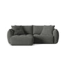 Bloom Modulares 3-Sitzer Ecksofa mit Schlaffunktion und Bettkasten, Linke Seite, aus Strukturierter Stoff in Dunkelgrau (Wind 89), 250x152 cm von Micadoni – Bild 1