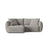 Bloom Modulares 3-Sitzer Ecksofa mit Schlaffunktion und Bettkasten, Linke Seite, aus Strukturierter Stoff in Hellgrau (Wind 84), 250x152 cm von Micadoni – Bild 1