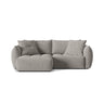 Bloom Modulares 3-Sitzer Ecksofa mit Schlaffunktion und Bettkasten, Linke Seite, aus Strukturierter Stoff in Hellgrau (Wind 84), 250x152 cm von Micadoni – Bild 1
