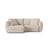 Bloom Modulares 3-Sitzer Ecksofa mit Schlaffunktion und Bettkasten, Linke Seite, aus Strukturierter Stoff in Leichtes Beige (Wind 05), 250x152 cm von Micadoni – Bild 1