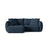 Bloom Modulares 3-Sitzer Ecksofa mit Schlaffunktion und Bettkasten, Linke Seite, aus Strukturierter Stoff in Marineblau (Wind 77), 250x152 cm von Micadoni – Bild 1