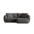 Bloom Modulares 3-Sitzer Ecksofa mit Schlaffunktion und Bettkasten, Rechte Seite, aus Samt in Dunkelgrau (Casino Graphite), 250x152 cm von Micadoni – Bild 1