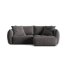 Bloom Modulares 3-Sitzer Ecksofa mit Schlaffunktion und Bettkasten, Rechte Seite, aus Samt in Dunkelgrau (Casino Graphite), 250x152 cm von Micadoni – Bild 1