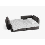 Bloom Modulares 3-Sitzer Ecksofa mit Schlaffunktion und Bettkasten, Rechte Seite, aus Samt in Dunkelgrau (Casino Graphite), 250x152 cm von Micadoni – Bild 4