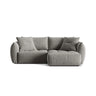 Bloom Modulares 3-Sitzer Ecksofa mit Schlaffunktion und Bettkasten, Rechte Seite, aus Samt in Grau (Casino Stone), 250x152 cm von Micadoni – Bild 1