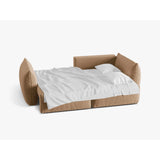 Bloom Modulares 3-Sitzer Ecksofa mit Schlaffunktion und Bettkasten, Rechte Seite, aus Samt in Sand (Casino Lion), 250x152 cm von Micadoni – Bild 4