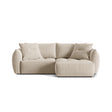 Bloom Modulares 3-Sitzer Ecksofa mit Schlaffunktion und Bettkasten, Rechte Seite, aus Samt oder Strukturstoff, 250x152 cm von Micadoni – Bild 1