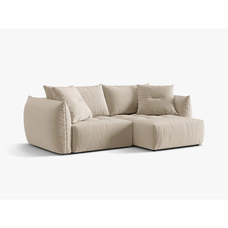 Bloom Modulares 3-Sitzer Ecksofa mit Schlaffunktion und Bettkasten, Rechte Seite, aus Samt oder Strukturstoff, 250x152 cm von Micadoni – Bild 5