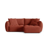 Bloom Modulares 3-Sitzer Ecksofa mit Schlaffunktion und Bettkasten, Rechte Seite, aus Strukturierter Stoff in Auburn (Wind 52), 250x152 cm von Micadoni – Bild 1