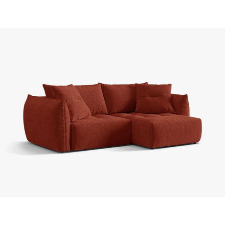 Bloom Modulares 3-Sitzer Ecksofa mit Schlaffunktion und Bettkasten, Rechte Seite, aus Strukturierter Stoff in Auburn (Wind 52), 250x152 cm von Micadoni – Bild 4