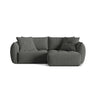 Bloom Modulares 3-Sitzer Ecksofa mit Schlaffunktion und Bettkasten, Rechte Seite, aus Strukturierter Stoff in Dunkelgrau (Wind 89), 250x152 cm von Micadoni – Bild 1