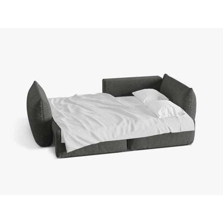 Bloom Modulares 3-Sitzer Ecksofa mit Schlaffunktion und Bettkasten, Rechte Seite, aus Strukturierter Stoff in Dunkelgrau (Wind 89), 250x152 cm von Micadoni – Bild 3