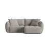 Bloom Modulares 3-Sitzer Ecksofa mit Schlaffunktion und Bettkasten, Rechte Seite, aus Strukturierter Stoff in Hellgrau (Wind 84), 250x152 cm von Micadoni – Bild 1