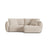 Bloom Modulares 3-Sitzer Ecksofa mit Schlaffunktion und Bettkasten, Rechte Seite, aus Strukturierter Stoff in Leichtes Beige (Wind 05), 250x152 cm von Micadoni – Bild 1
