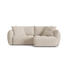 Bloom Modulares 3-Sitzer Ecksofa mit Schlaffunktion und Bettkasten, Rechte Seite, aus Strukturierter Stoff in Leichtes Beige (Wind 05), 250x152 cm von Micadoni – Bild 1