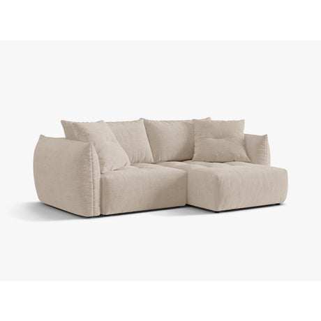 Bloom Modulares 3-Sitzer Ecksofa mit Schlaffunktion und Bettkasten, Rechte Seite, aus Strukturierter Stoff in Leichtes Beige (Wind 05), 250x152 cm von Micadoni – Bild 4