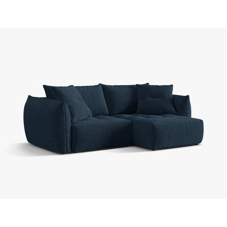 Bloom Modulares 3-Sitzer Ecksofa mit Schlaffunktion und Bettkasten, Rechte Seite, aus Strukturierter Stoff in Marineblau (Wind 77), 250x152 cm von Micadoni – Bild 4