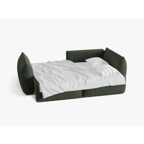 Bloom Modulares 3-Sitzer Ecksofa mit Schlaffunktion und Bettkasten, Rechte Seite, aus Strukturierter Stoff in Moosgrün (Wind 75), 250x152 cm von Micadoni – Bild 3