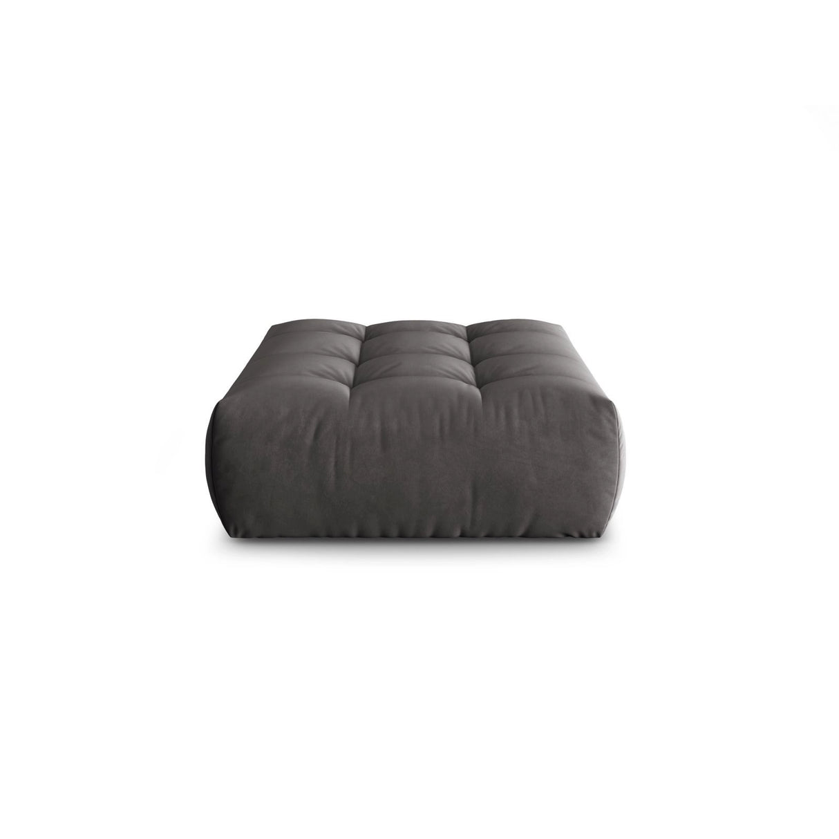 Bloom Pouf aus Samt in Dunkelgrau (Casino Graphite), 110x101 cm von Micadoni – Bild 1