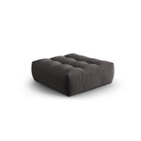 Bloom Pouf aus Samt in Dunkelgrau (Casino Graphite), 110x101 cm von Micadoni – Bild 3