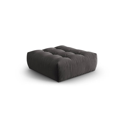 Bloom Pouf aus Samt in Dunkelgrau (Casino Graphite), 110x101 cm von Micadoni – Bild 3