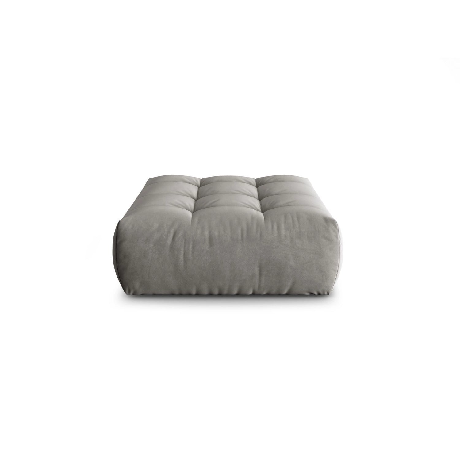 Bloom Pouf aus Samt in Grau (Casino Stone), 110x101 cm von Micadoni – Bild 1
